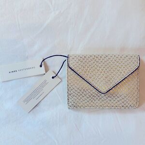 Aimee Kestenberg Gold Python “Zip It Up” Trifold Wallet